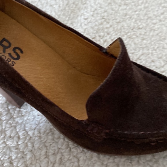 KORS Michael Kors chunky heel brown suede leather lined high heel - Picture 2 of 12